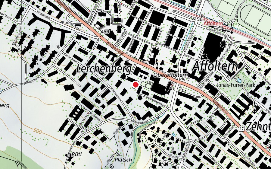 Map showing the location of Sport-/Turnhalle Holderbach (Sports centre)