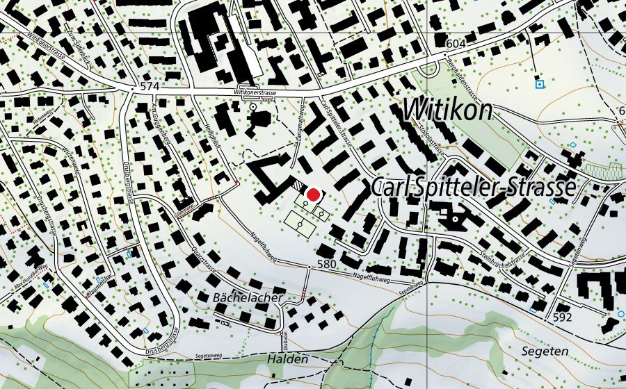 Carte indiquant l’emplacement de Sport-/Turnhalle Langmatt (Centre sportif)