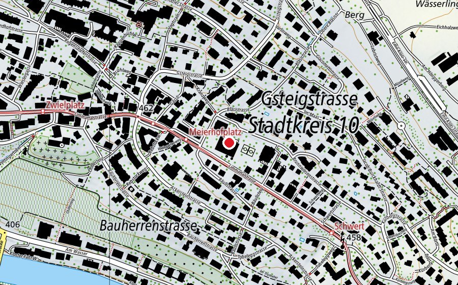 Karte mit dem Standort von Sport- und Turnhalle Bläsi (Sportanlage)