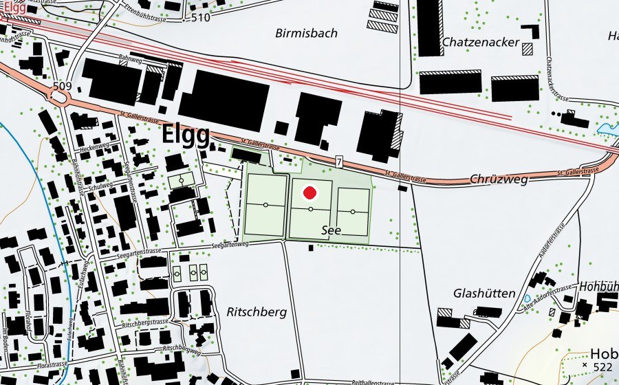 Karte mit dem Standort von Sportanlage Im See (Sportanlage)