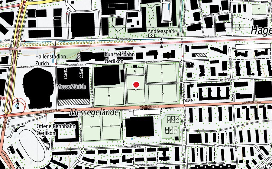 Map showing the location of Sportanlage Neudorf (Sports centre)