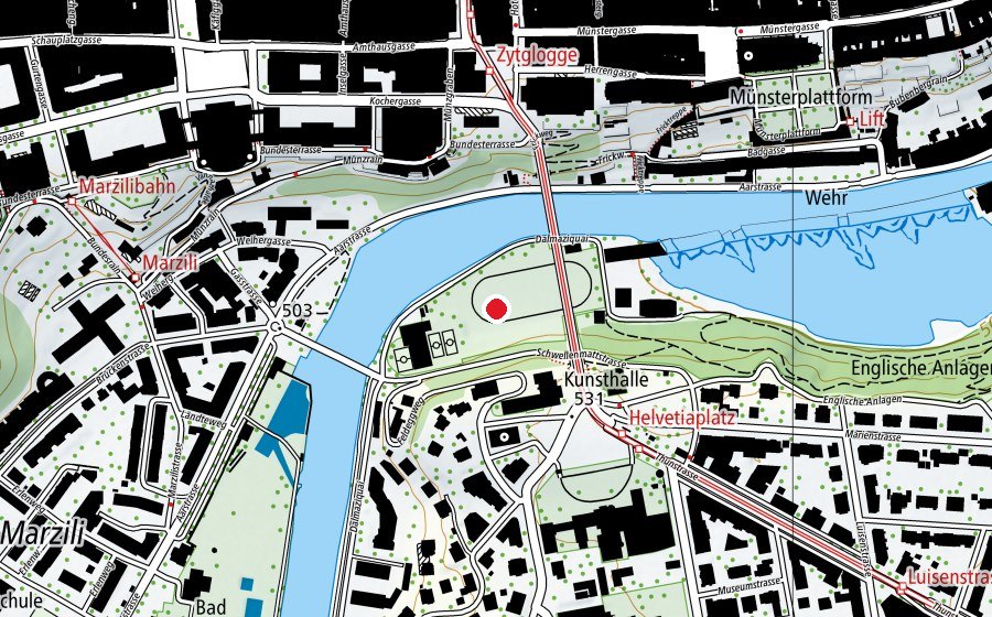 Mappa con la posizione di Sportanlage Schwellenmätteli (Centro sportivo)