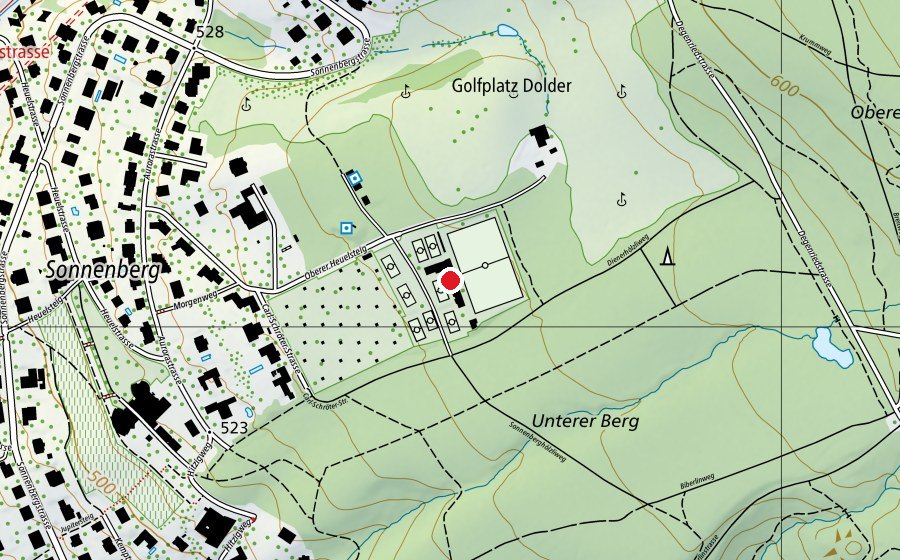 Map showing the location of Sportanlage Sonnenberg (Sports centre)