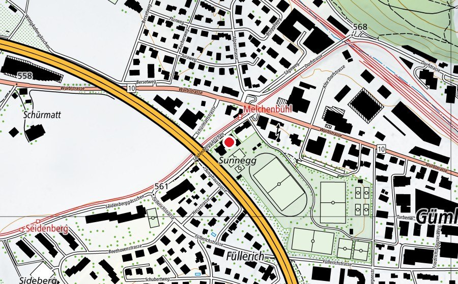 Map showing the location of Sportanlagen Füllerich (Sports centre)