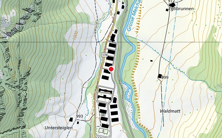 Karte mit dem Standort von Sportcamp Melchtal (Sportanlage)