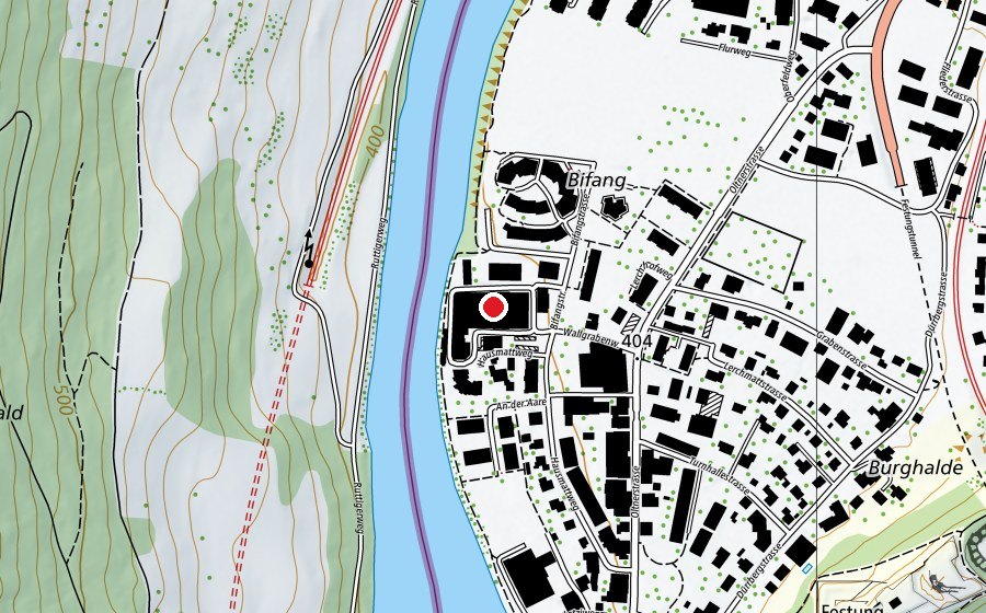 Carte indiquant l’emplacement de Sportgym Aarburg (Centre sportif)