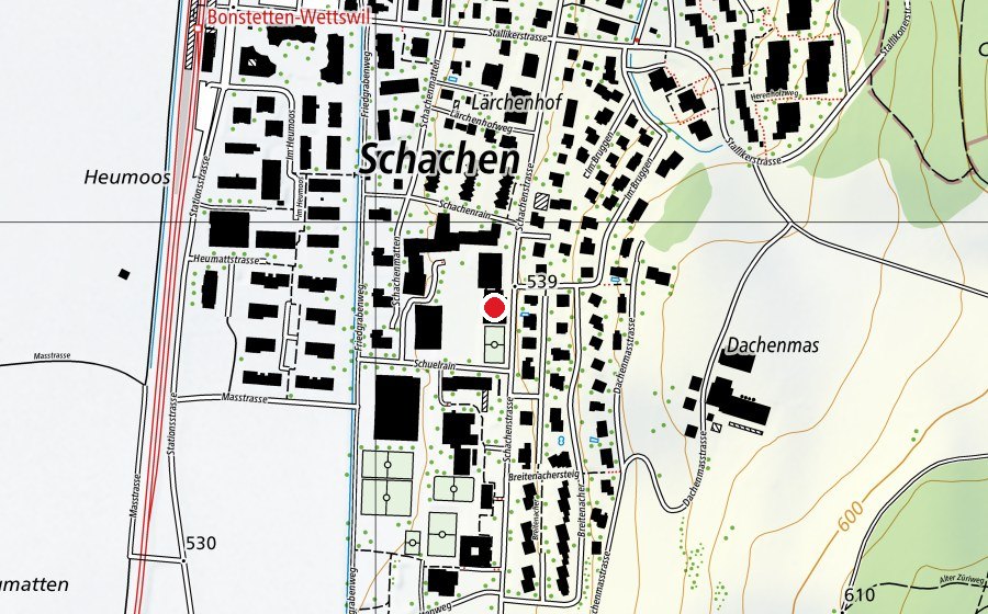 Carte indiquant l’emplacement de Sporthalle 2 (Centre sportif)