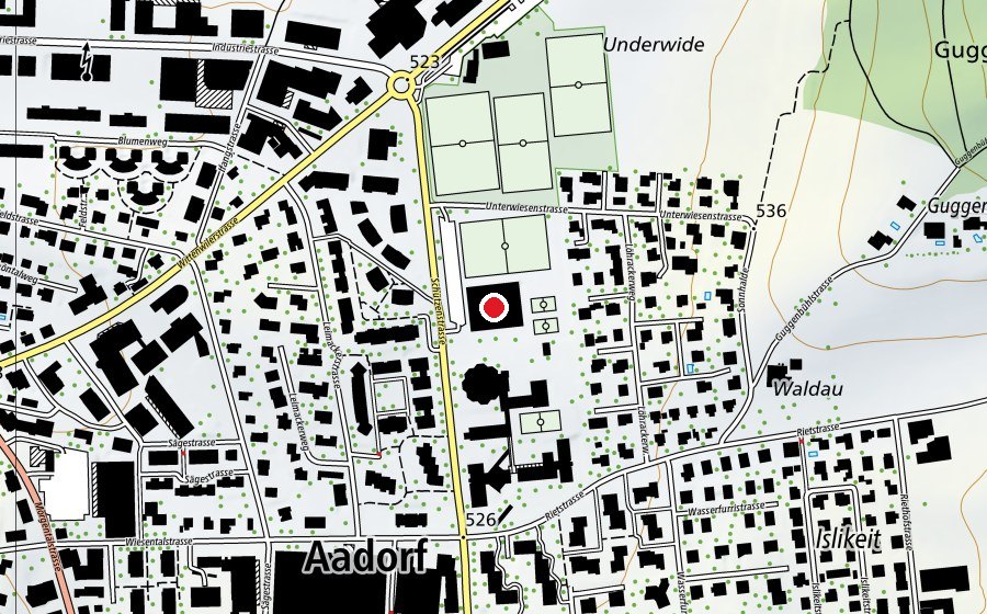 Karte mit dem Standort von Sporthalle Löhracker (Sportanlage)