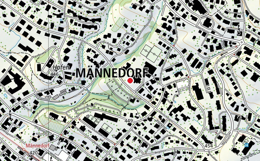 Mappa con la posizione di Sporthalle (Centro sportivo)