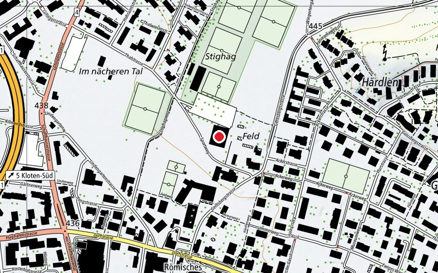 Carte indiquant l’emplacement de Sporthalle Stighag (Centre sportif)