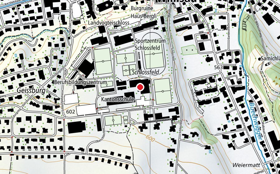 Map showing the location of Sporthalle und Hallenbad Willisau (Sports centre)