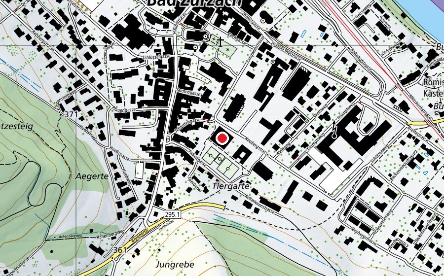 Mappa con la posizione di Sporthallen Tiergarten (Centro sportivo)