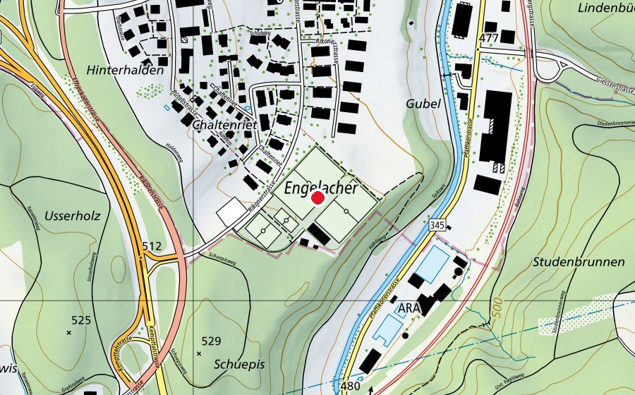 Karte mit dem Standort von Sportplatz Grafstal (Sportanlage)
