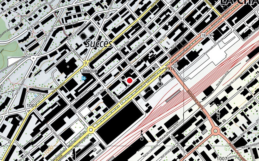 Mappa con la posizione di Sports Training Center (Centro sportivo)