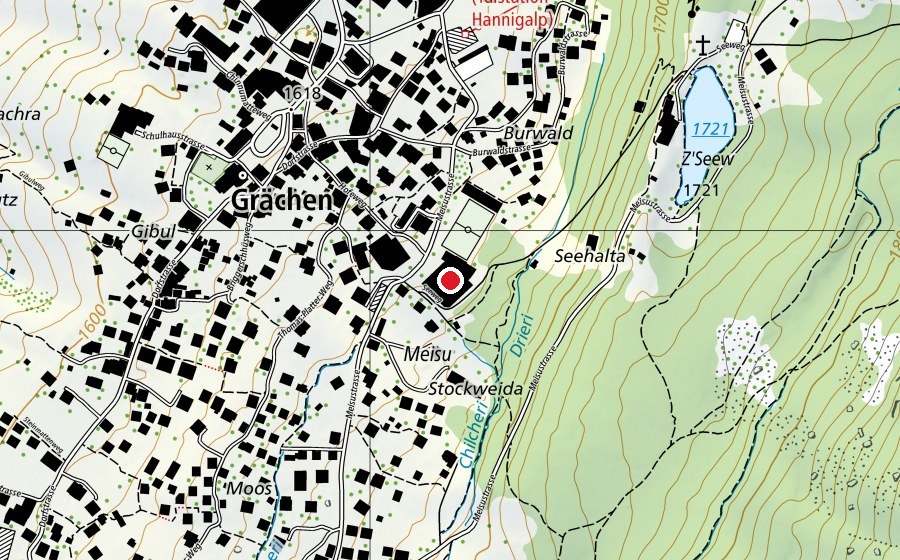 Mappa con la posizione di Sportzentrum (Centro sportivo)
