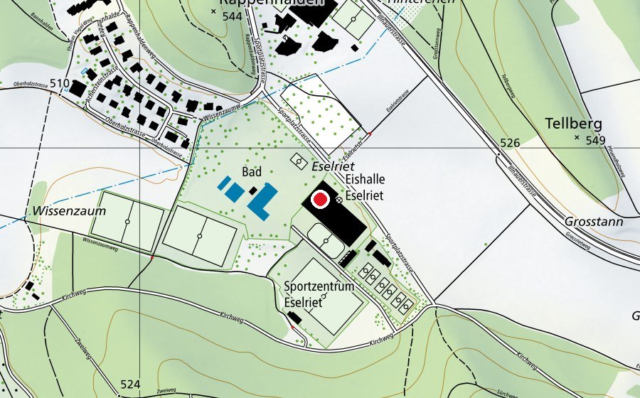 Map showing the location of Sportzentrum Illnau-Effretikon (Sports centre)