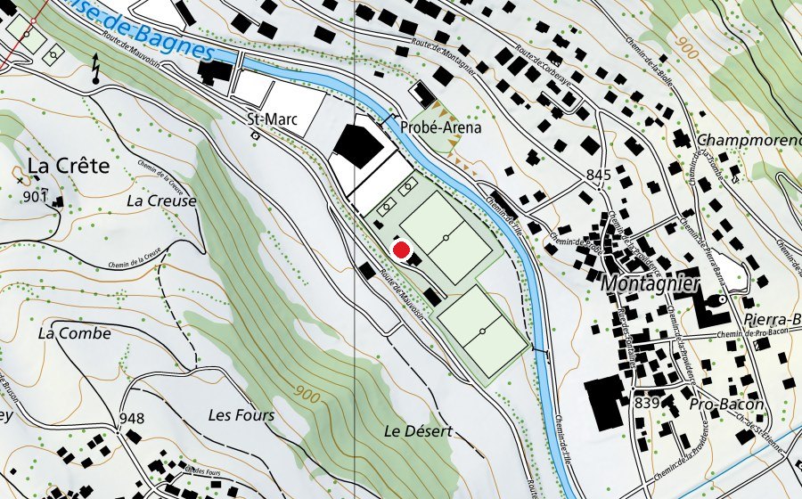 Mappa con la posizione di Stade Saint-Marc (Centro sportivo)