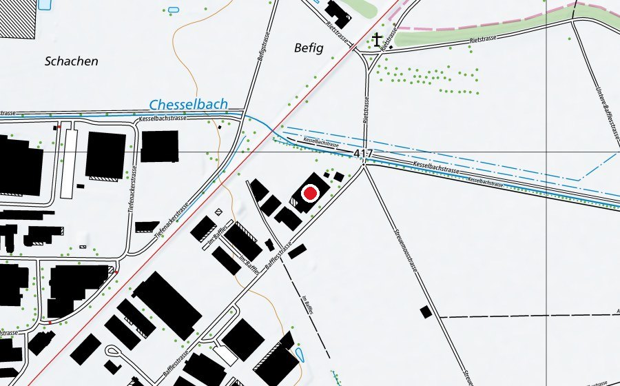 Carte indiquant l’emplacement de Stall Baffles (Centre sportif)