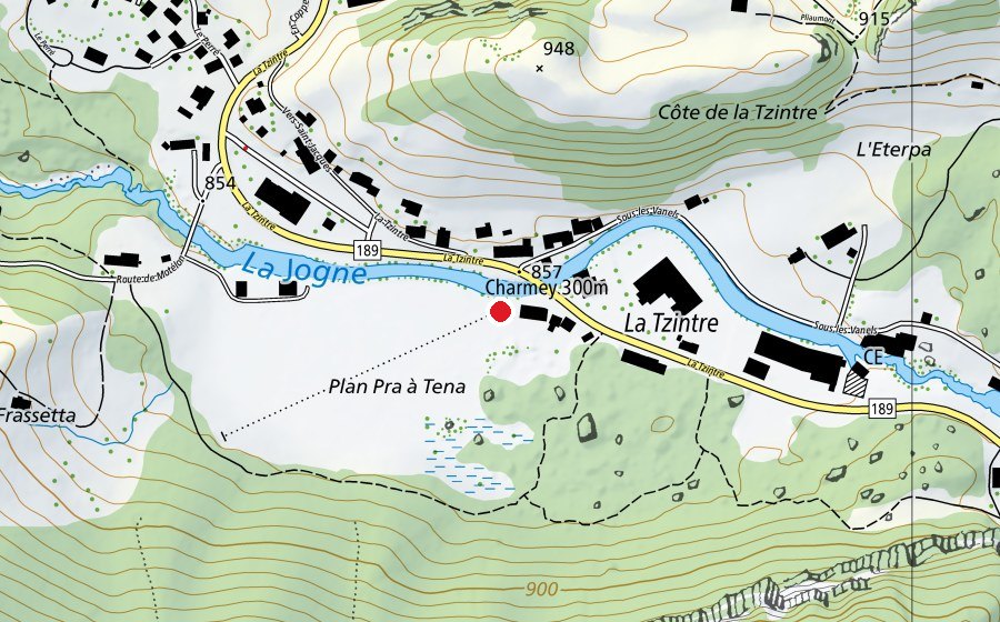 Carte indiquant l’emplacement de Stand de tir 300 m (Centre sportif)