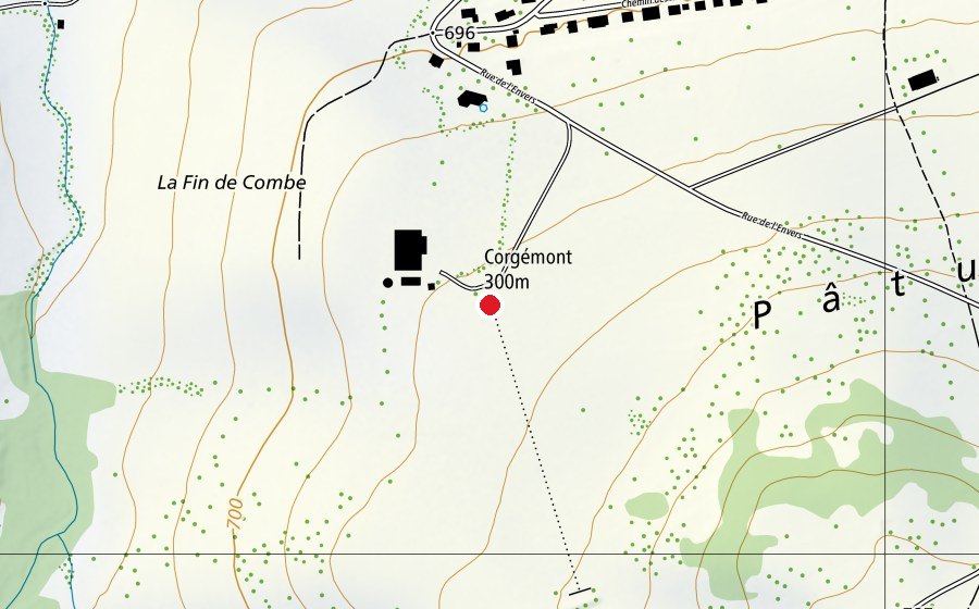 Mappa con la posizione di Stand de tir 300m (Centro sportivo)
