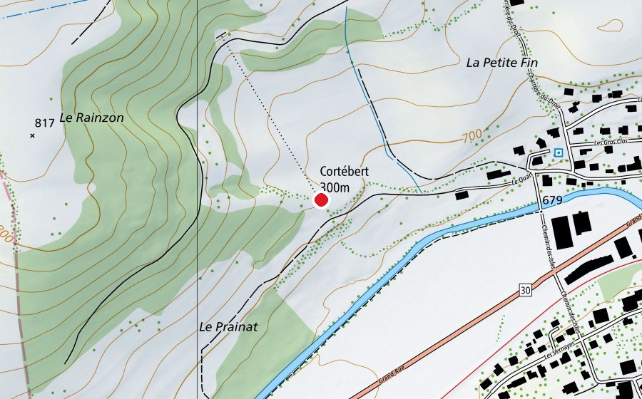 Map showing the location of Stand de tir (Sports centre)