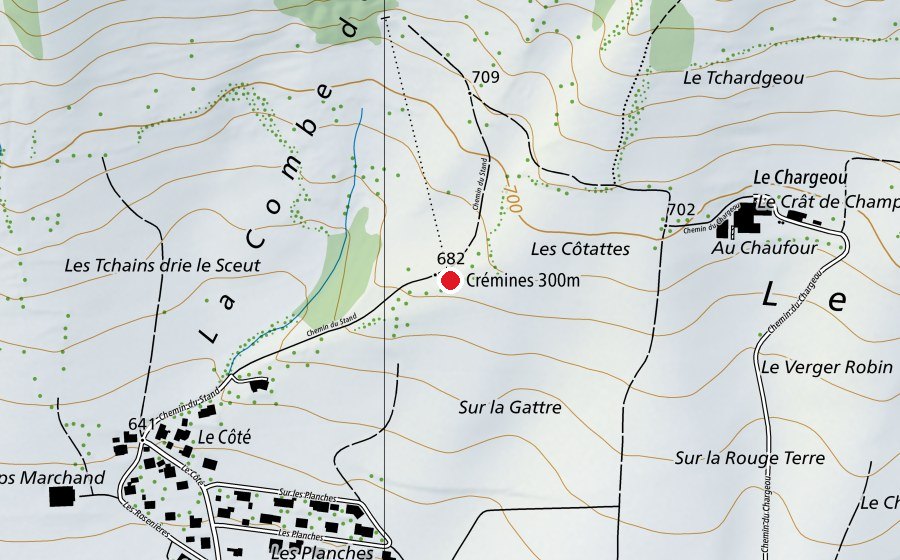 Carte indiquant l’emplacement de Stand de tir (Centre sportif)