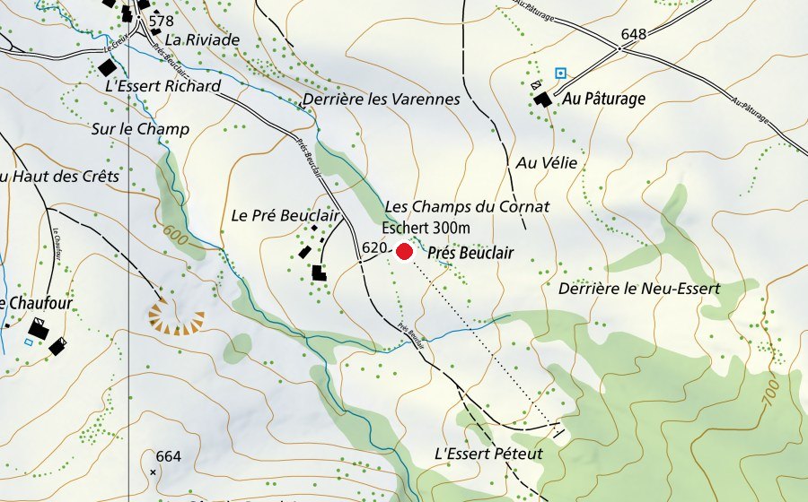 Mappa con la posizione di Stand de tir (Centro sportivo)