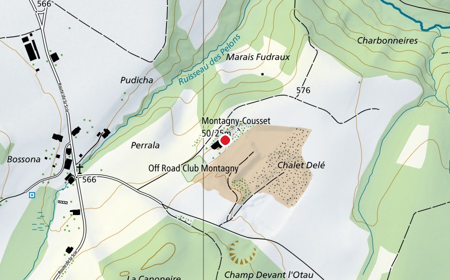 Carte indiquant l’emplacement de Stand de tir (Centre sportif)