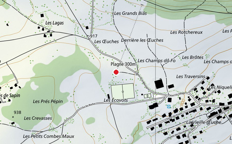 Carte indiquant l’emplacement de Stand de tir (Centre sportif)
