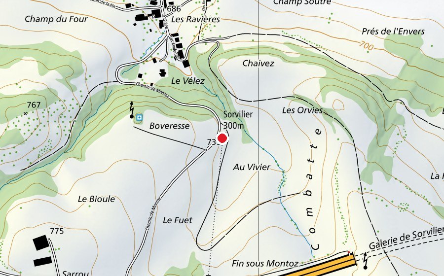 Carte indiquant l’emplacement de Stand de tir (Centre sportif)