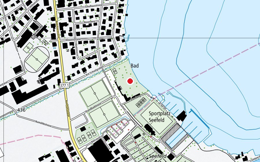 Mappa con la posizione di Strandbad Buochs-Ennetbürgen (Centro sportivo)