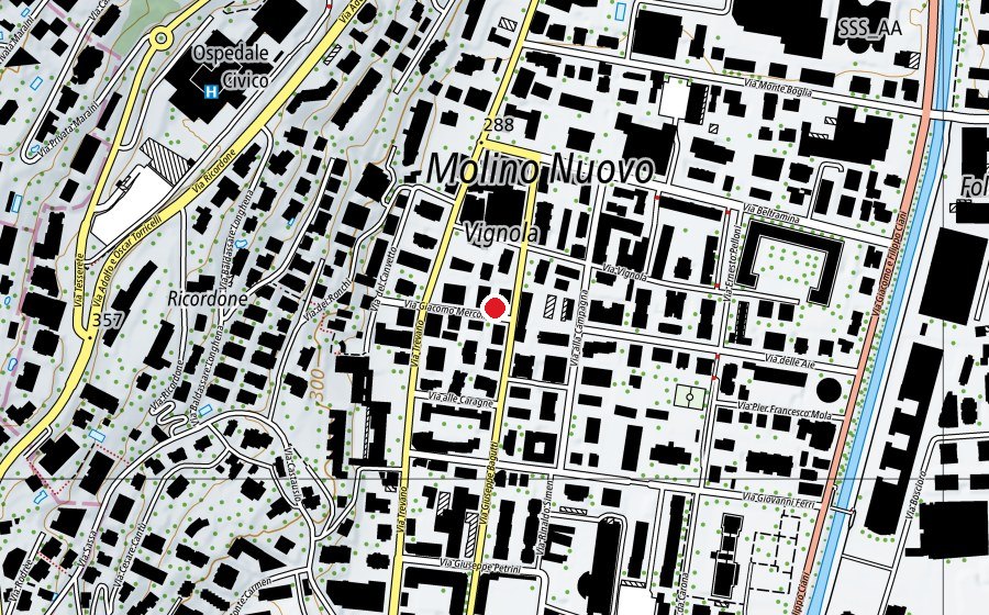 Mappa con la posizione di Studio Pilates (Centro sportivo)