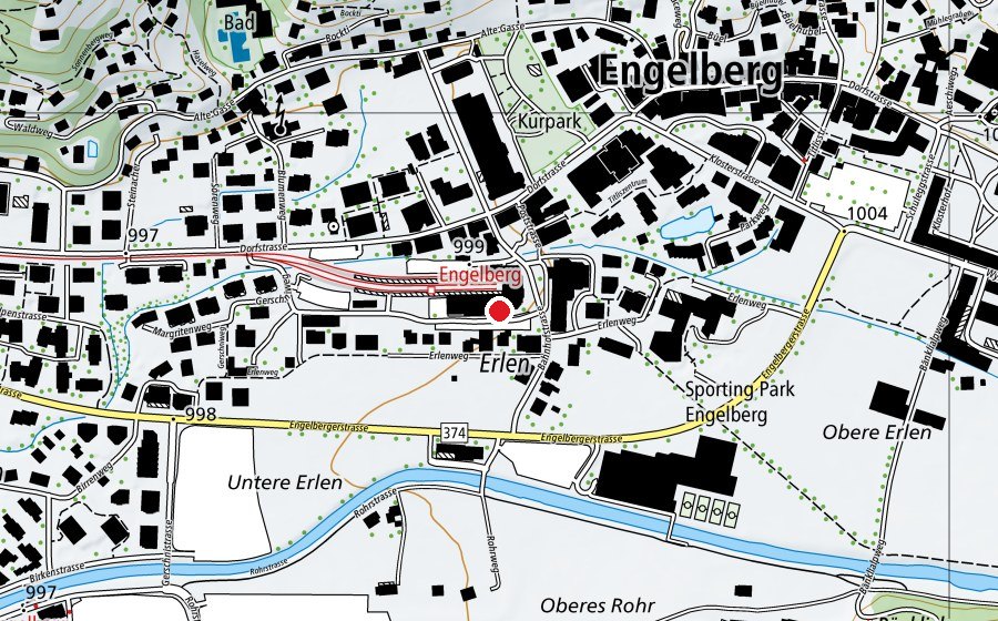 Mappa con la posizione di Südwand Engelberg (Centro sportivo)