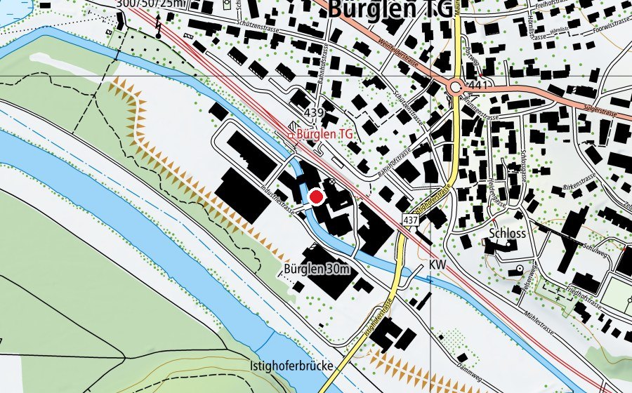 Map showing the location of SUN-Fitness (Sports centre)