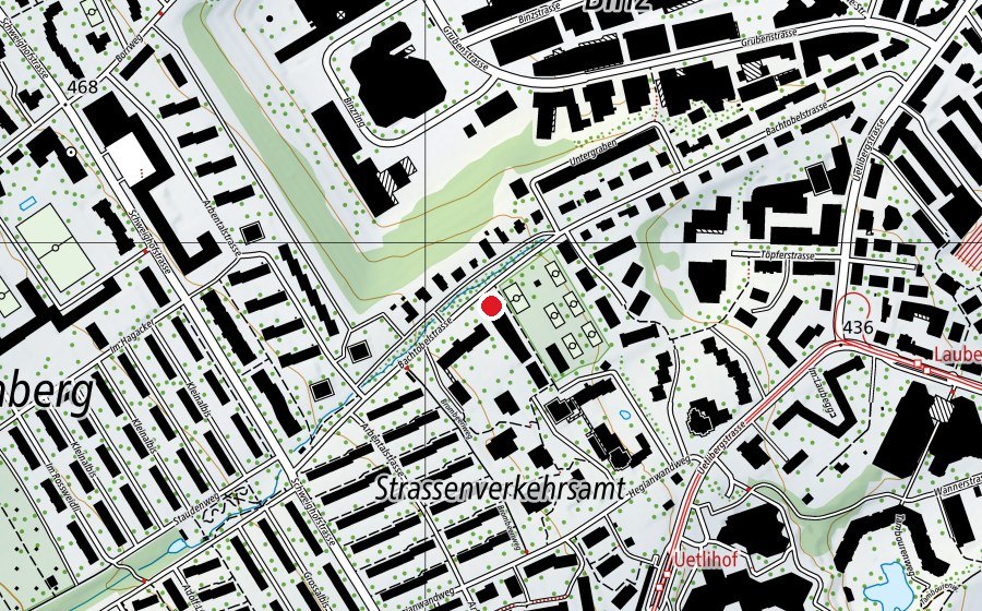 Carte indiquant l’emplacement de SVKT (Centre sportif)