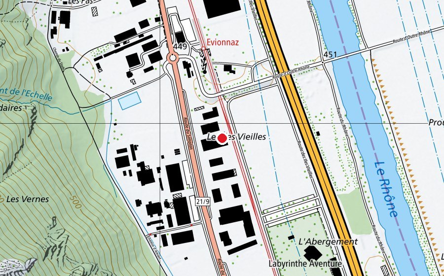 Map showing the location of Tactic'hall (Sports centre)