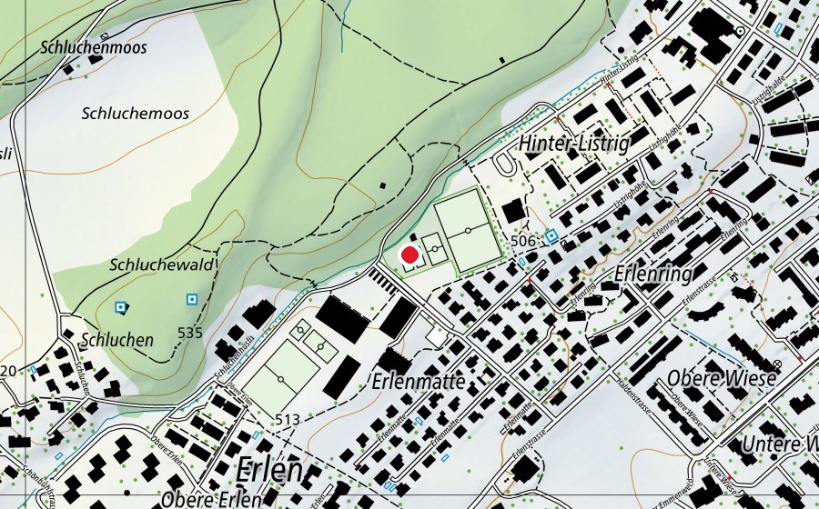 Map showing the location of TC Listrig (Sports centre)