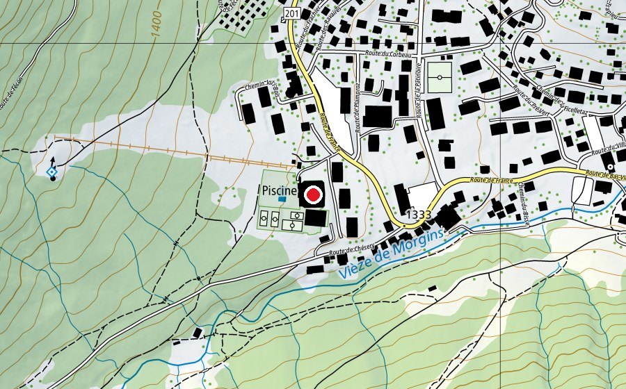 Mappa con la posizione di TC Morgins (Centro sportivo)