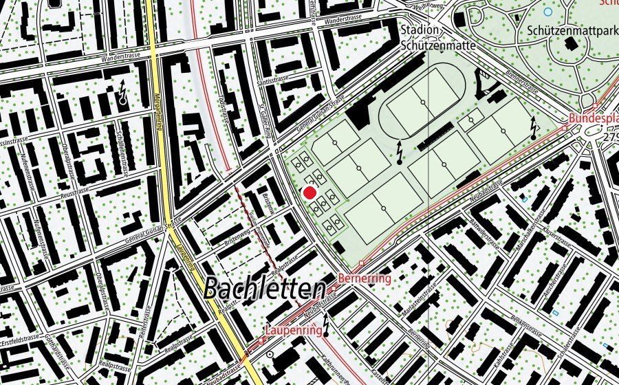 Karte mit dem Standort von TCOB (Sportanlage)