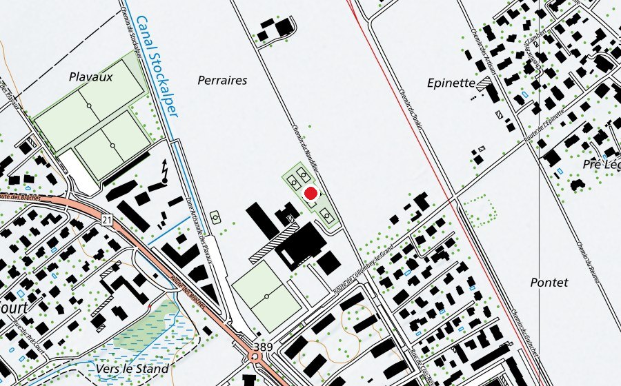 Mappa con la posizione di Tennis Club Collombey-Muraz (Centro sportivo)