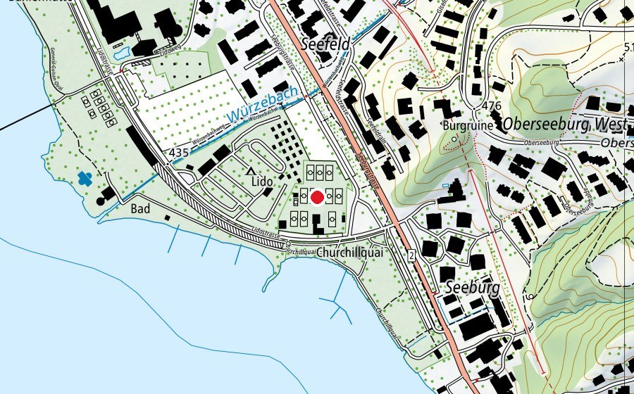 Mappa con la posizione di Tennis Club Luzern (Centro sportivo)