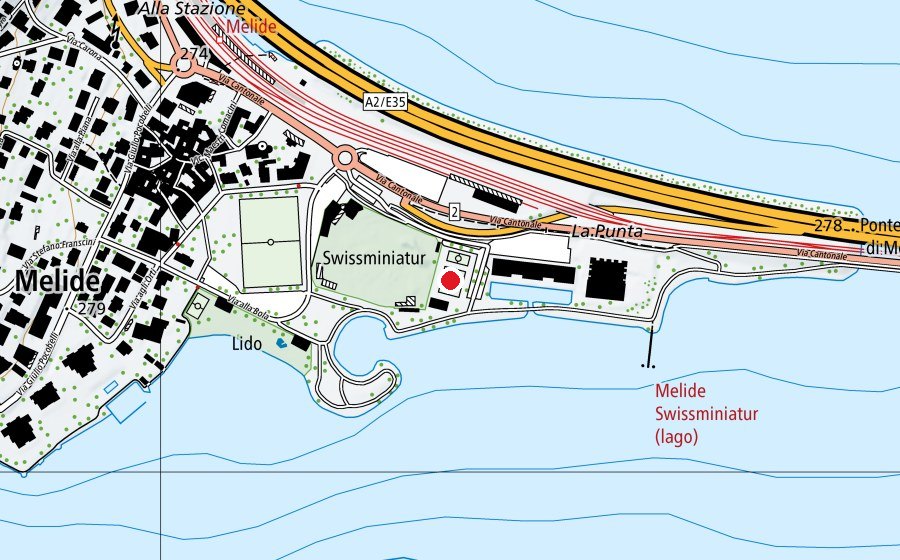 Map showing the location of Tennis Club Melide (Sports centre)