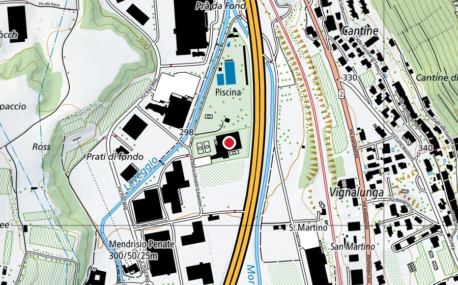 Mappa con la posizione di Tennis Club Mendrisio (Centro sportivo)