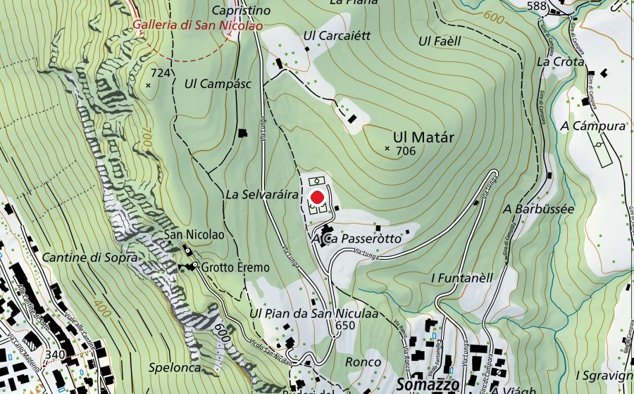 Map showing the location of Tennis Club Salorino (Sports centre)