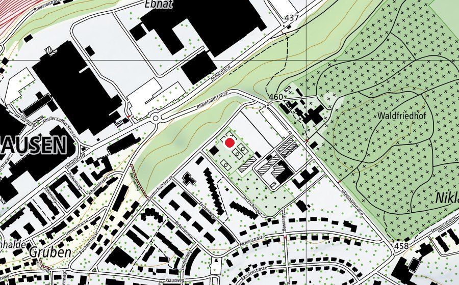 Map showing the location of Tennis Club (Sports centre)
