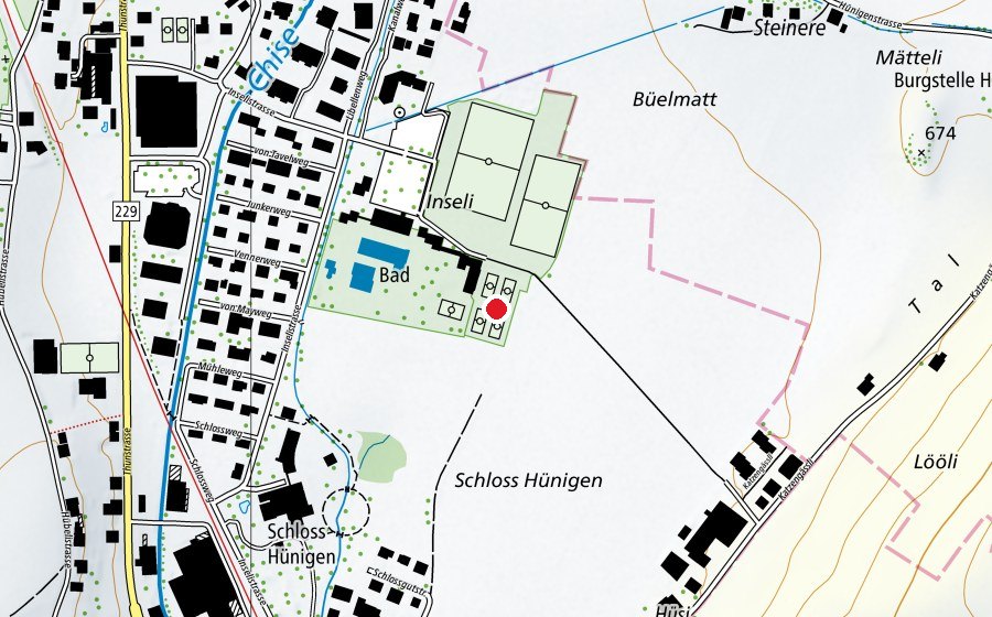 Map showing the location of Tennis Konolfingen (Sports centre)