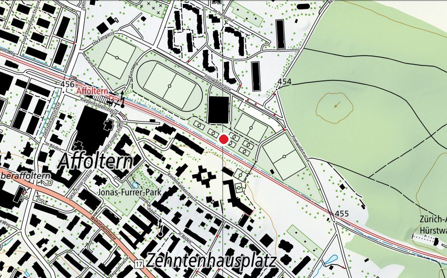 Mappa con la posizione di Tennisanlage Fronwald (Centro sportivo)