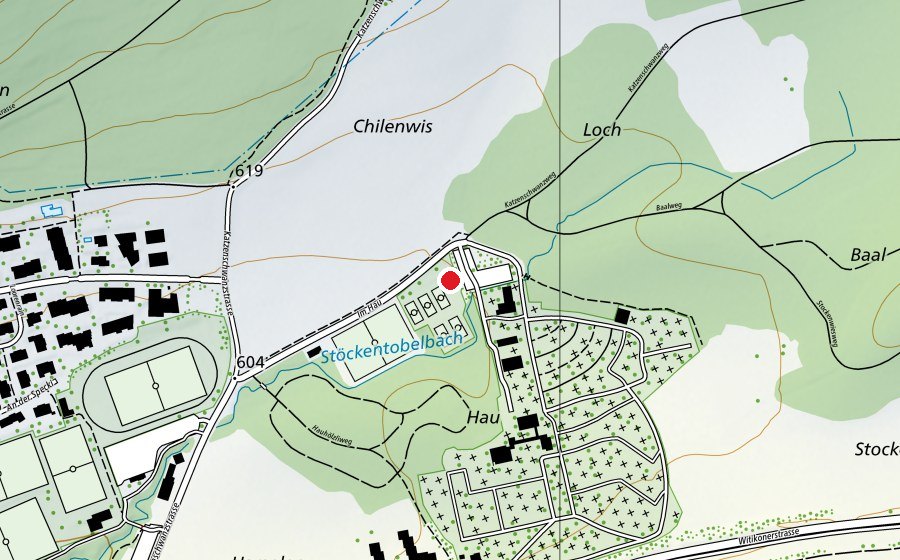 Mappa con la posizione di Tennisanlage Im Hau Witikon (Centro sportivo)