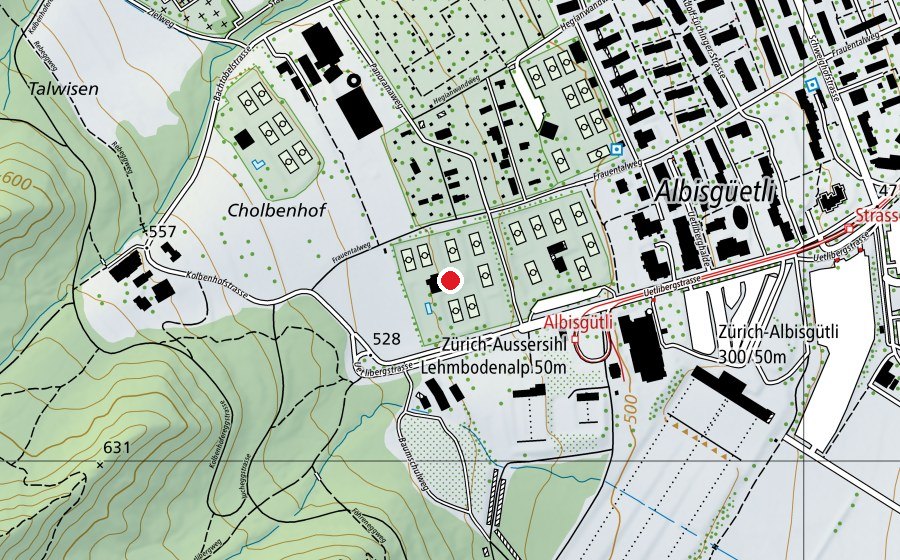 Mappa con la posizione di Tennisanlage Uetliberg (Centro sportivo)