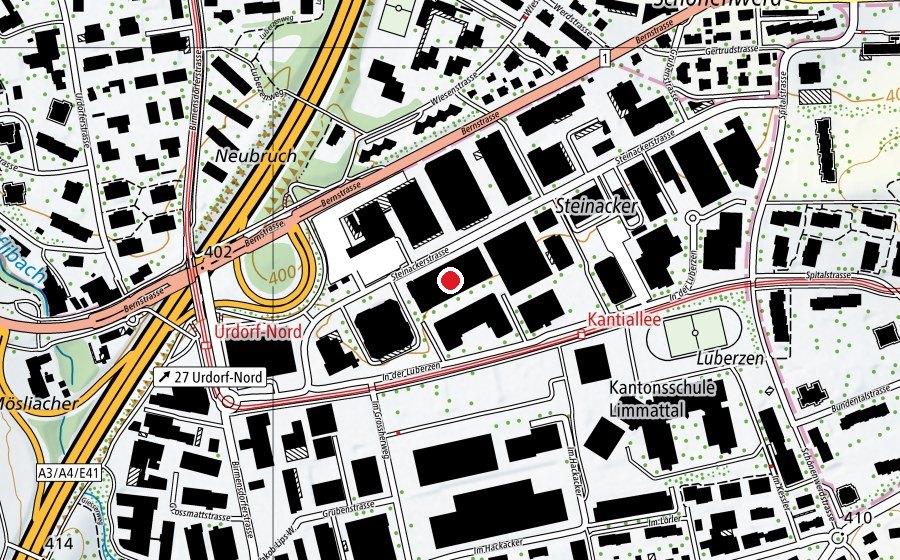 Carte indiquant l’emplacement de Tenniscenter Urdorf (Centre sportif)